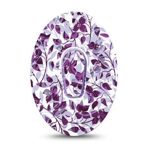 ExpressionMed Textured Petals Dexcom G6 Tape, Single, Floral Shadow Themed, CGM Plaster Patch Design with Center Sticker