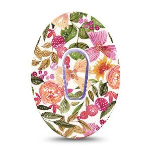 Spring Bouquet Dexcom G6 Tape, Single, Springtime Florals Inspired, CGM Patch Design with Center Sticker