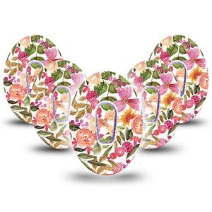 Spring Bouquet Dexcom G6 Tape, 5-Pack, Eastertide Florals Inspired, CGM Plaster Patch Design with Center Stickers