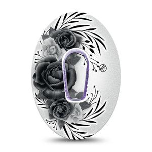 ExpressionMed Tattoo Rose Dexcom G6 Tape, Dexcom Stelo Glucose Biosensor System, Single Tape and Single Sticker, National Classic Tattoo Inspired, Patch Continuous Glucose Monitor Design