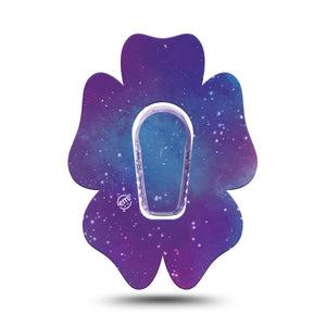 ExpressionMed Galaxy Dexcom G6 Flower Shape Tape Single Tape and Single Sticker Space Galaxy Adhesive Patch Continuous Glucose Monitor Design