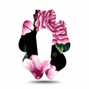 ExpressionMed Intricate Floral Dexcom G6 Flower Shape Tape Single Tape Floral Patterns, Adhesive Patch Continuous Glucose Monitor Design