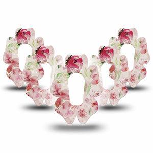 ExpressionMed Ethereal Spring Dexcom G6 Flower Shape 5-Pack Floating Petals Plaster Continuous Glucose Monitor Design
