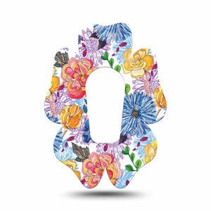 ExpressionMed Stylised Floral Dexcom G6 Flower Shape Single Artistic Bouquets Plaster Continuous Glucose Monitor Design