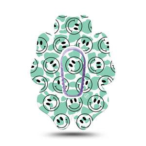 ExpressionMed Happy Cow Print Dexcom G6 Flower Shape Tape Single Tape & Single Sticker Blissful Cow,  Adhesive Patch Continuous Glucose Monitor Design