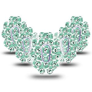 ExpressionMed Happy Cow Print Dexcom G6 Flower Shape Tape 5-Pack Tape & 5-Pack Sticker Laughing Cow,  Adhesive Patch Continuous Glucose Monitor Design