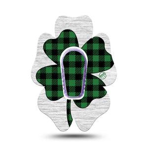 ExpressionMed Embroidered Clover Dexcom G7 Flower, Single Tape and Single Sticker, Fixing Ring Patch Continuous Glucose Monitor Design