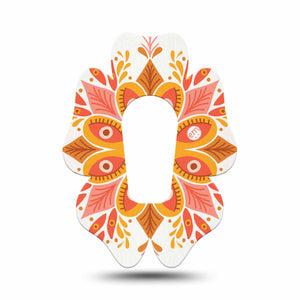 ExpressionMed Psychedelic Mandala G6 Flower Single, Cat Coq Design, Continuous Glucose Monitor Adhesive Patch Design