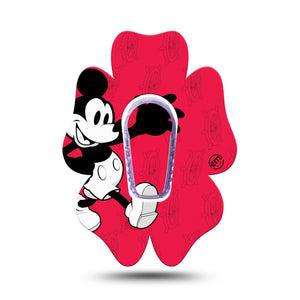 ExpressionMed Magical Mouse Dexcom G6 Flower Shape Tape Single Tape + Single Sticker Timeless Mickey Mouse Clubhouse Adhesive Patch Continuous Glucose Monitor Design