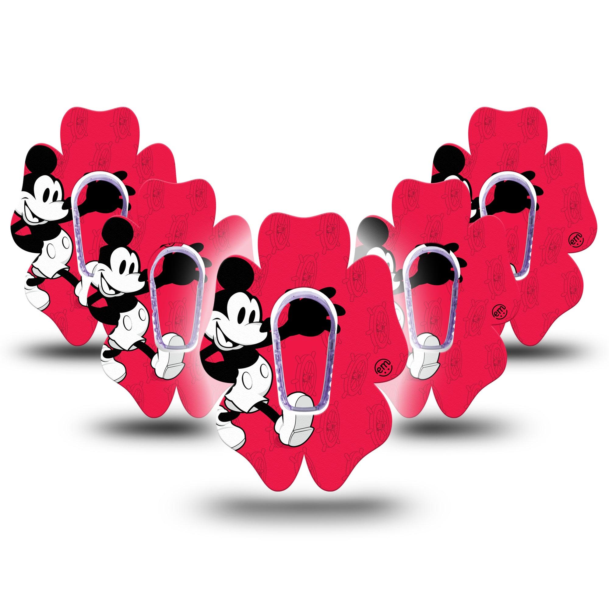 ExpressionMed Magical Mouse Dexcom G6 Flower Shape Tape 5-Pack Tape + 5-Pack Sticker Nostalgic Mickey from Disney Adhesive Patch Continuous Glucose Monitor Design