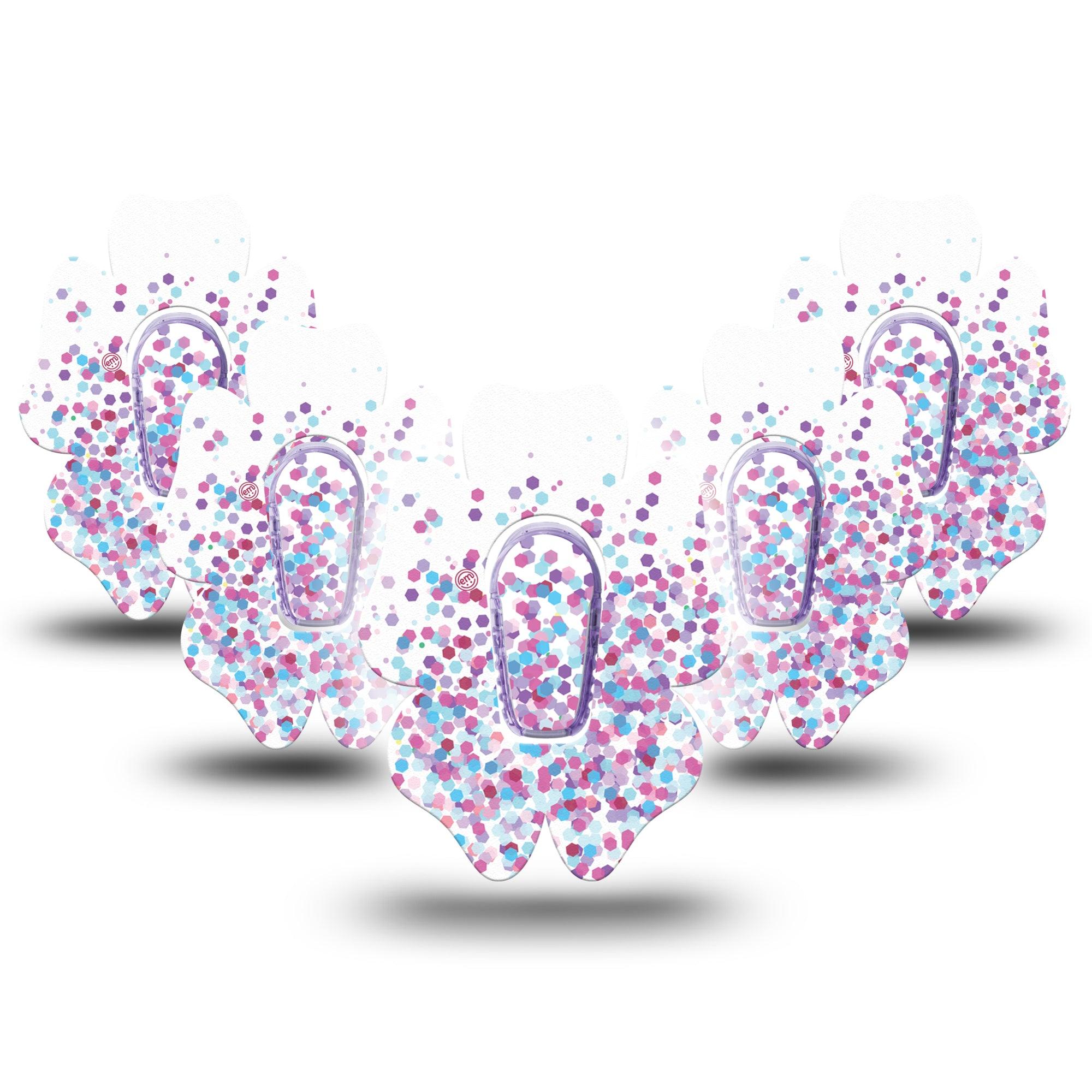 ExpressionMed Confetti Dexcom G6 Flower Tape and Sticker 5-Pack