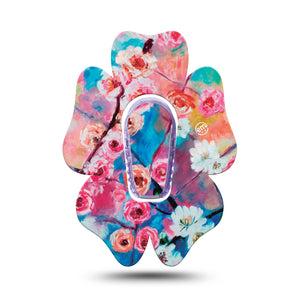 ExpressionMed Branching Out Dexcom G6 Flower Shape Single Nature's Path Plaster Continuous Glucose Monitor Design with center sticker