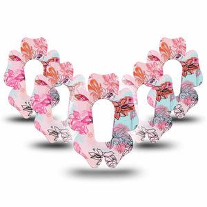 ExpressionMed Whimsical Blossoms Flower Dexcom G6 Tape 5-Pack