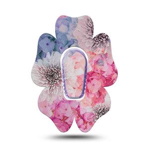 ExpressionMed Bloom Town Dexcom G6 Flower Shape Single Nature's Embrace Plaster Continuous Glucose Monitor Design with center sticker