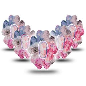 ExpressionMed Bloom Town Dexcom G6 Flower Shape 5-Pack Bursting Blooms Plaster Continuous Glucose Monitor Design