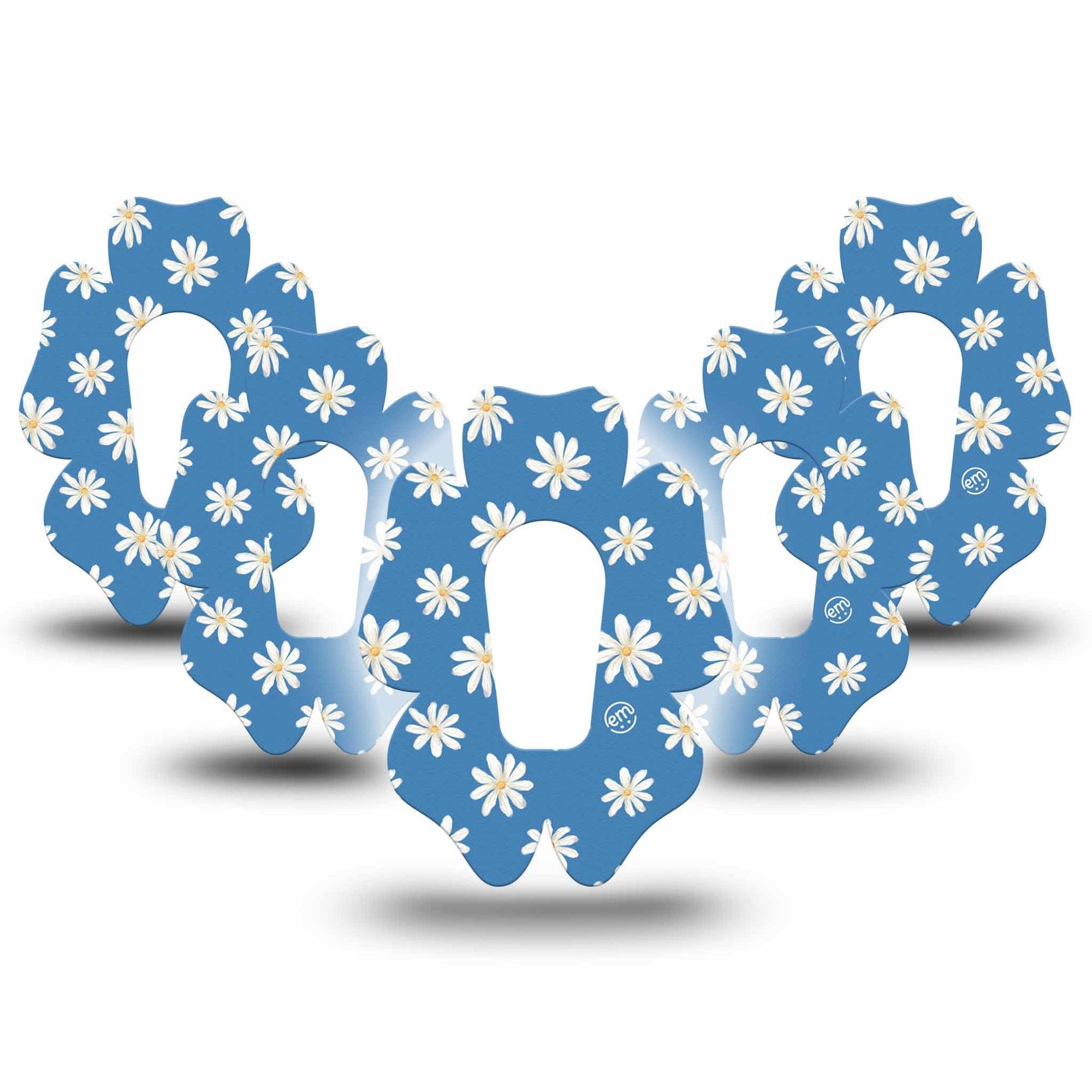 ExpressionMed Painted Daisies Flower Dexcom G6 Tape, 5-Pack, Calming Florals Inspired, Adhesive Patch Design