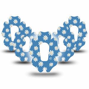 ExpressionMed Painted Daisies Flower Dexcom G6 Tape, 5-Pack, Calming Florals Inspired, Adhesive Patch Design