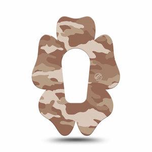 ExpressionMed Desert Camo Dexcom G6 Flower Shape Tape Single Tape Neutral Scheme Adhesive Patch Continuous Glucose Monitor Design