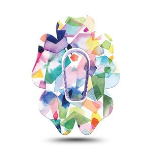 ExpressionMed Colorful patterns Dexcom G6 Flower Shape Single  Tape and Sticker Patterned kaleidoscope Plaster Continuous Glucose Monitor Design