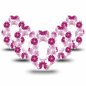 ExpressionMed Brilliant Daisies Dexcom G6 Flower Tape, 5-Pack, Pretty Daisies, CGM Overlay Patch Design