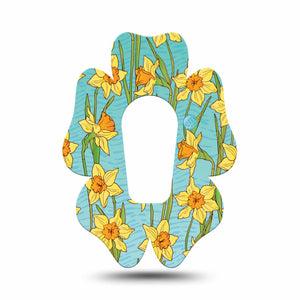 ExpressionMed Daffodils Dexcom G6 Flower Shape Single Yellow Flowers Plaster Continuous Glucose Monitor Design