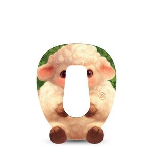 ExpressionMed Lucky Lamb Dexcom G6 Gumdrop, Single Tape Clover and lamb Fixing Ring Tape for Continuous Glucose Monitor