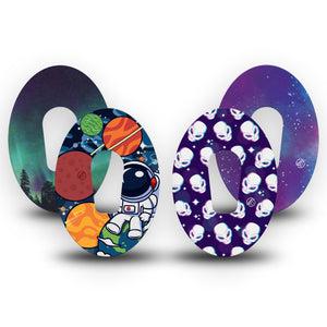 ExpressionMed Abduction Variety Pack Dexcom G6 Tape 4-Pack Tape Variety Alien Abductions Theme,  Plaster CGM Design
