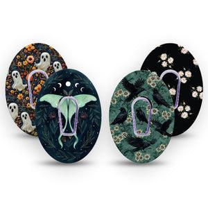 ExpressionMed Gothic Wilderness Dexcom G6, tape and sticker  gothic botanical artwork Waterproof Plaster for Continuous Glucose Monitor