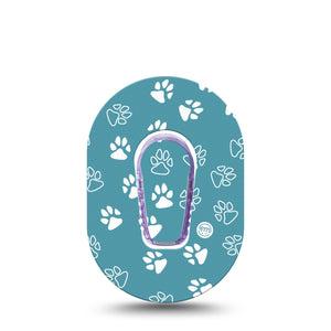 ExpressionMed Pawprint Dexcom G6 Mini Tape Single Sticker and Tape
