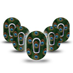 ExpressionMed Peacock Dexcom G6 Mini Patch 5-Pack Tape and 5-Pack Sticker