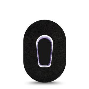 Black Dexcom cover to keep your CGM secure with center sticker