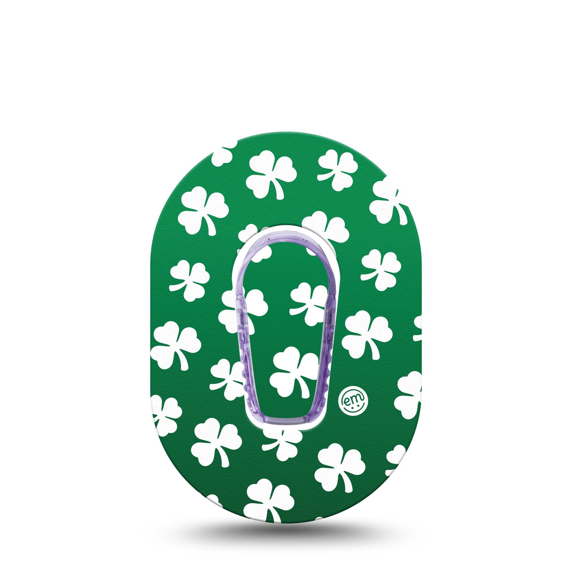 ExpressionMed Shamrock Dexcom G6 Mini Tape Single Tape and Single Sticker Lucky Charm, Adhesive Tape CGM Design