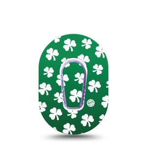 ExpressionMed Shamrock Dexcom G6 Mini Tape Single Tape and Single Sticker Lucky Charm, Adhesive Tape CGM Design