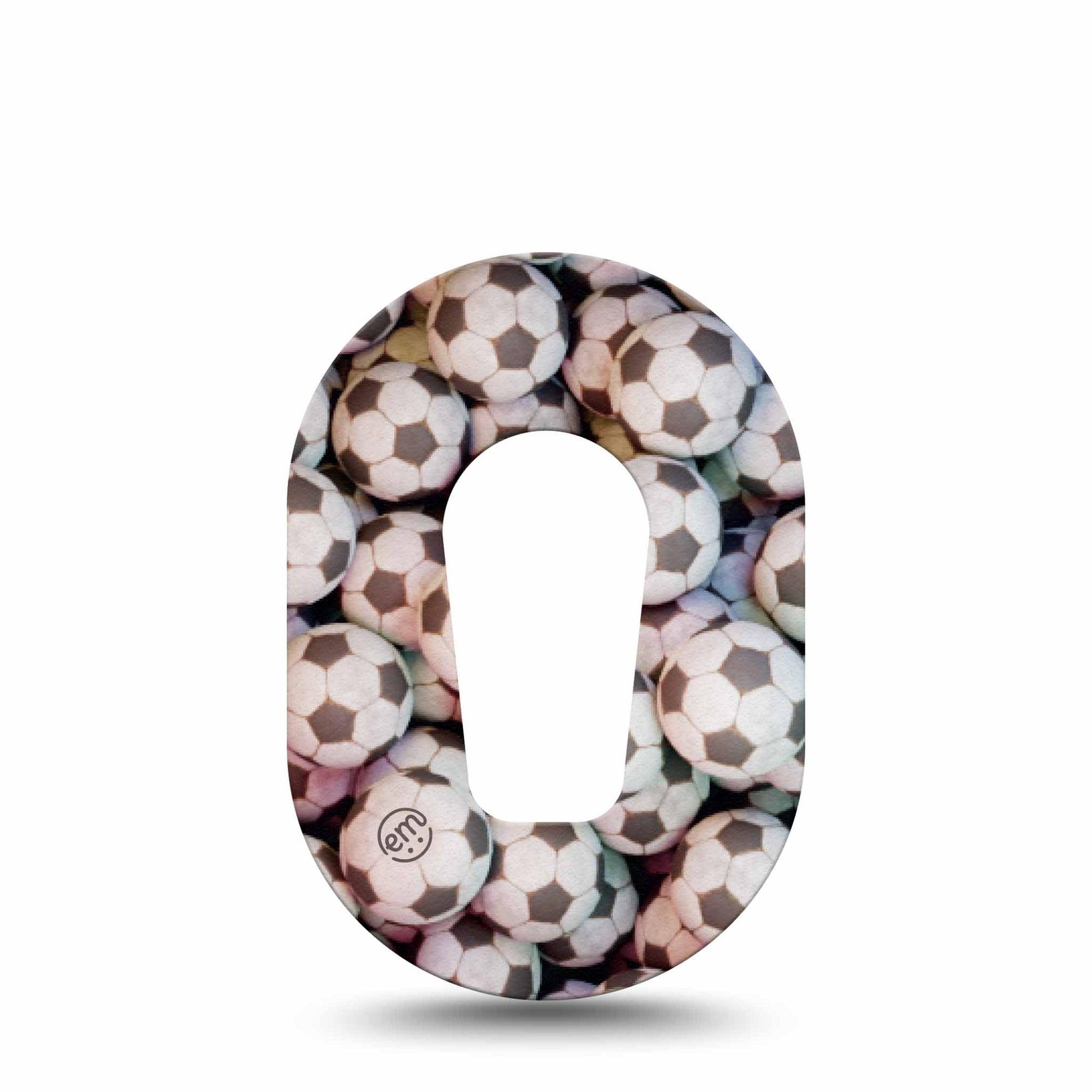 ExpressionMed Soccer Dexcom G6 Mini Tape, Single, Soccer Game Inspired, CGM Plaster Patch Design