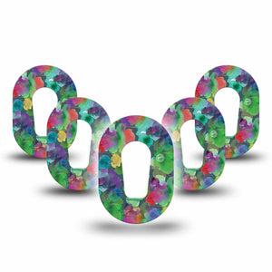 ExpressionMed Watercolor Mood Dexcom G6 Mini Tape 5-Pack Color Spots, CGM Adhesive Patch Design