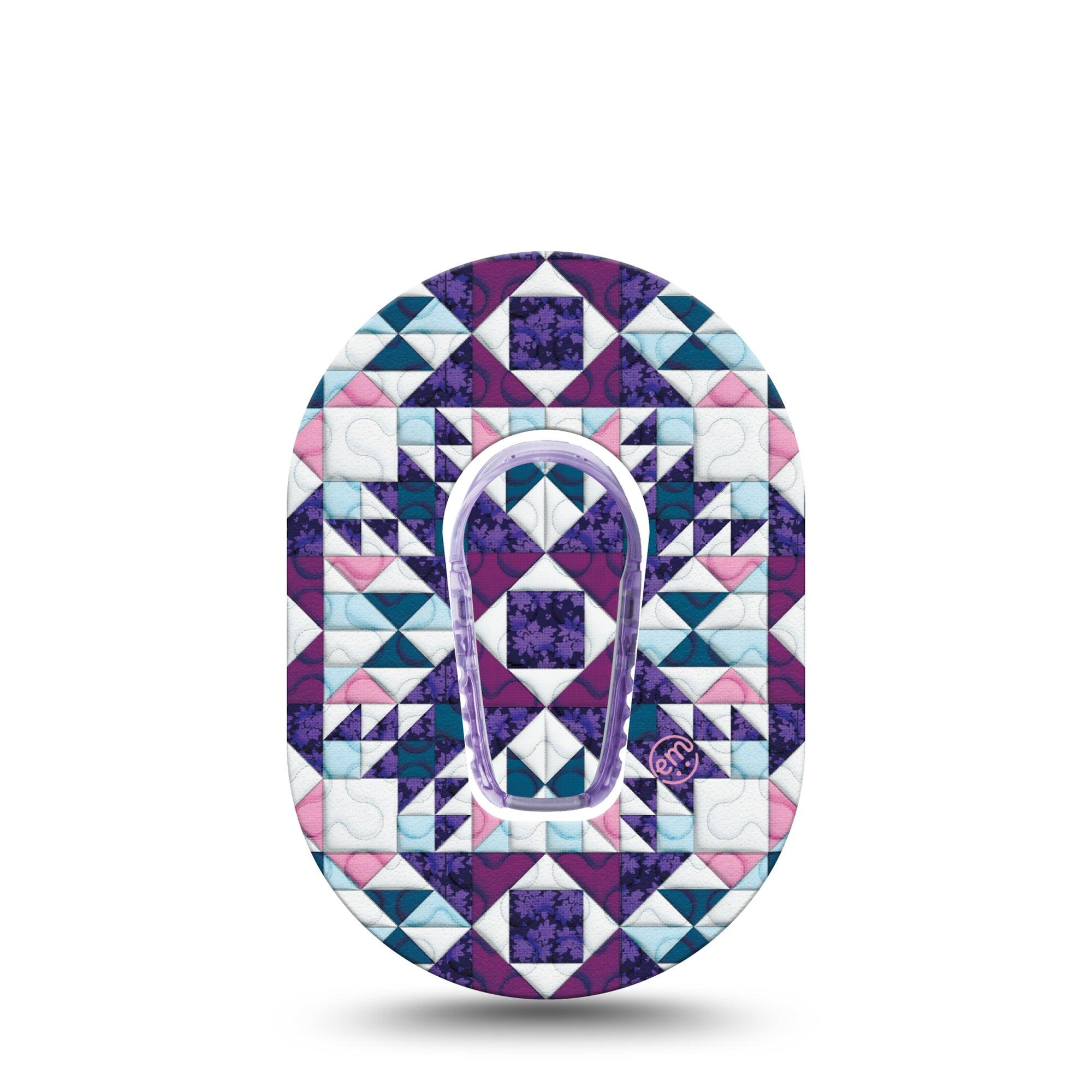 ExpressionMed Quilted Dexcom G6 Mini Tape Multi-layered Textile, CGM Adhesive Patch Design with center sticker