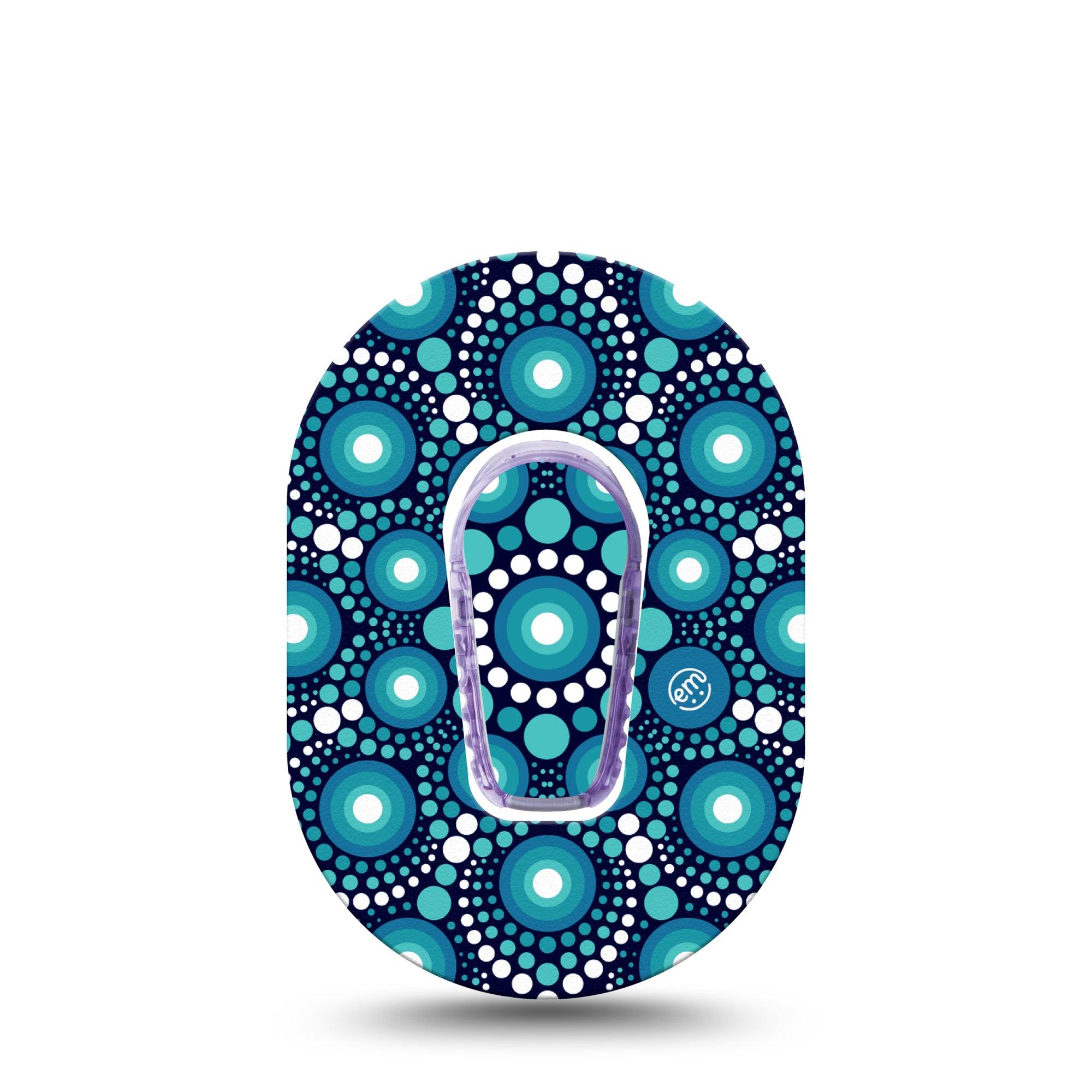 ExpressionMed Dot Art Dexcom G6 Mini Tape Amazing Art, CGM Overlay Patch Design with center sticker