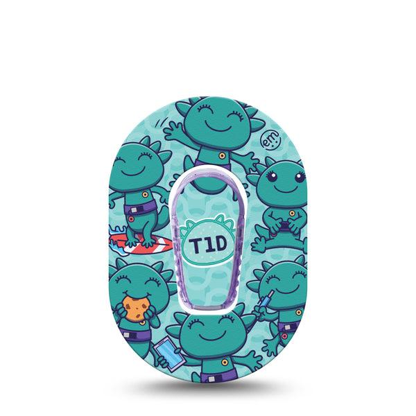 ExpressionMed Betes - Diabetic Supply Co. Partnership Dexcom G6 Mini Single, Tape and Sticker T1D Buddy, Continuous Glucose Monitor Adhesive Tape Design
