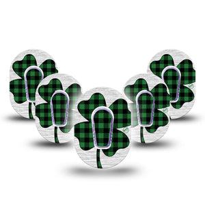 ExpressionMed Embroidered Clover G6 Mini Tape, 5-Pack Tape and 5-Pack Sticker