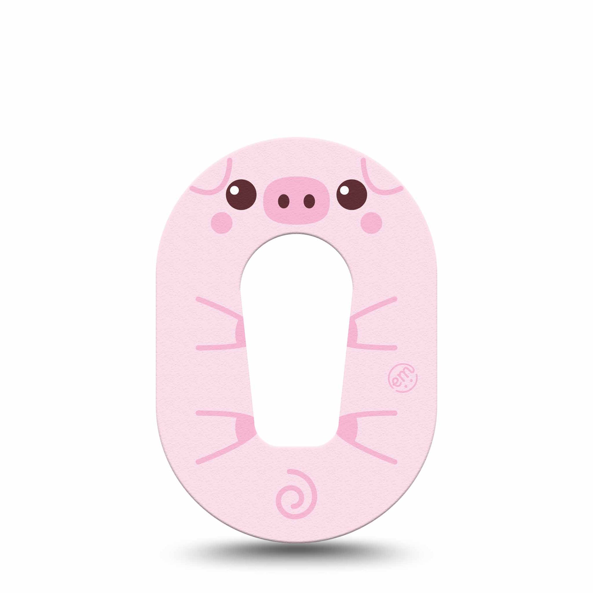 ExpressionMed Strawberry Piglet Dexcom G6 Mini Tape, Single Tape Piglet Treats Plaster Continuous Glucose Monitor Design
