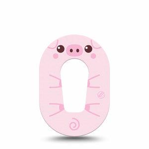 ExpressionMed Strawberry Piglet Dexcom G6 Mini Tape, Single Tape Piglet Treats Plaster Continuous Glucose Monitor Design