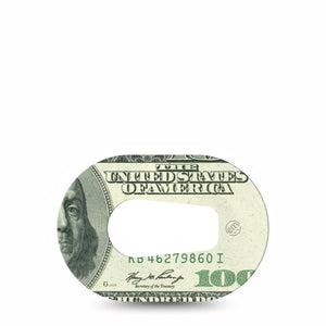 ExpressionMed Feeling $100 Dexcom G6 Mini Tape Single Tape Red White Blue Stars, Adhesive Tape CGM Design