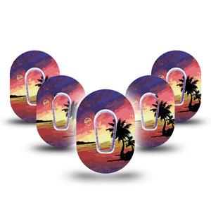 Sunset G6 Mini Dexcom Tape 5-Pack Sticker and Tape