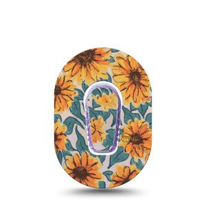 ExpressionMed Sunflower Dexcom G6 Mini Tape and Sticker, Sunflower Inspired