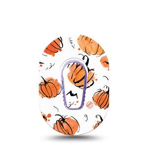ExpressionMed Pumpkins Dexcom G6 Mini Tape Single Sticker and Tape