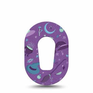 Purple Halloween Witchy Dexcom G6 Mini CGM Patch Single Tape