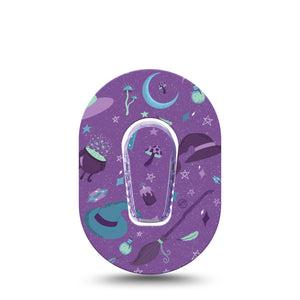 Purple Halloween Witchy Dexcom G6 Mini CGM Patch Single Tape and Sticker
