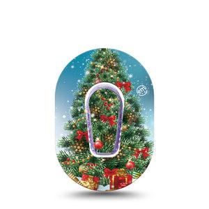 ExpressionMed Oh, Christmas Tree Dexcom G6 Mini Tape with center stsicker