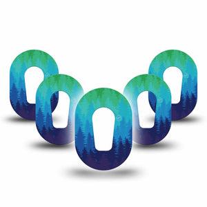 ExpressionMed Pine Trees Dexcom G6 Mini Patch 5-pack Tape