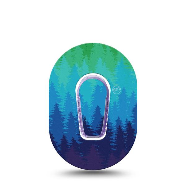 ExpressionMed Pine Trees Dexcom G6 Mini Patch Single Tape and Sticker